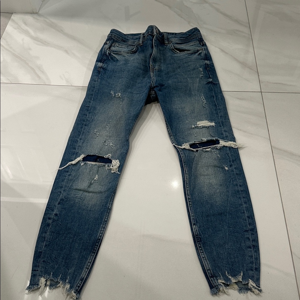 Zara Light Blue Denim Jeans